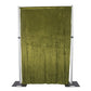 Velvet 8ft H x 52" W Drape/Backdrop Curtain Panel - Olive Green