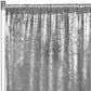 Velvet 8ft H x 52" W Drape/Backdrop Curtain Panel - Silver