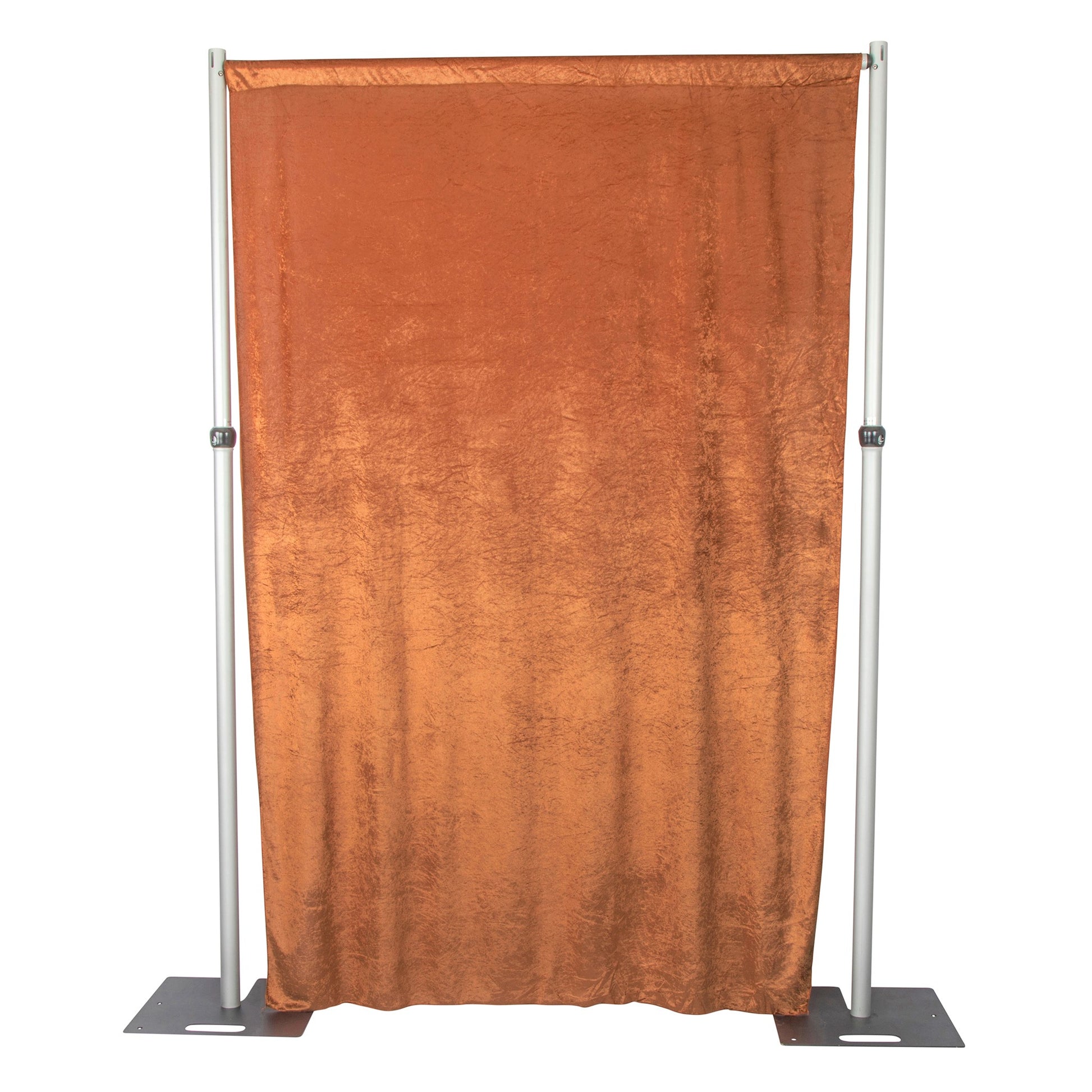 Velvet 12ft H x 52" W Drape/Backdrop Curtain Panel - Terracotta