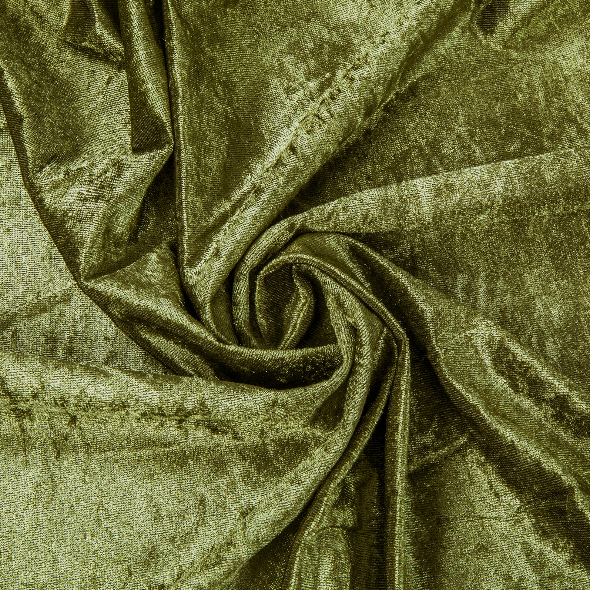 Velvet 14ft H x 52" W Drape/Backdrop Curtain Panel - Olive Green