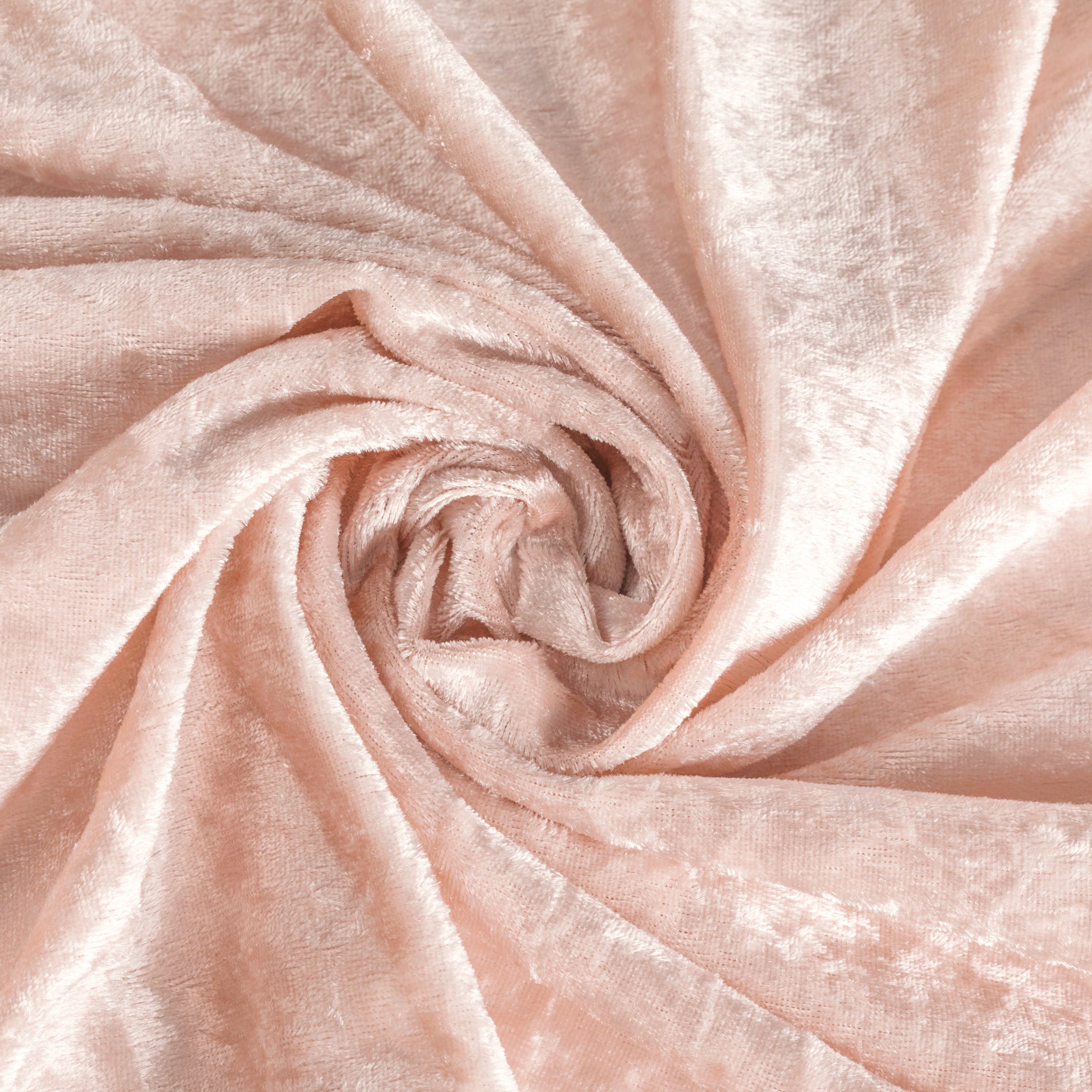 Velvet 132" Round Tablecloth - Blush/Rose Gold