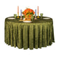 Velvet 120" Round Tablecloth - Olive Green