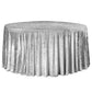Velvet 120" Round Tablecloth - Silver