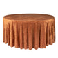 Velvet 132" Round Tablecloth - Terracotta