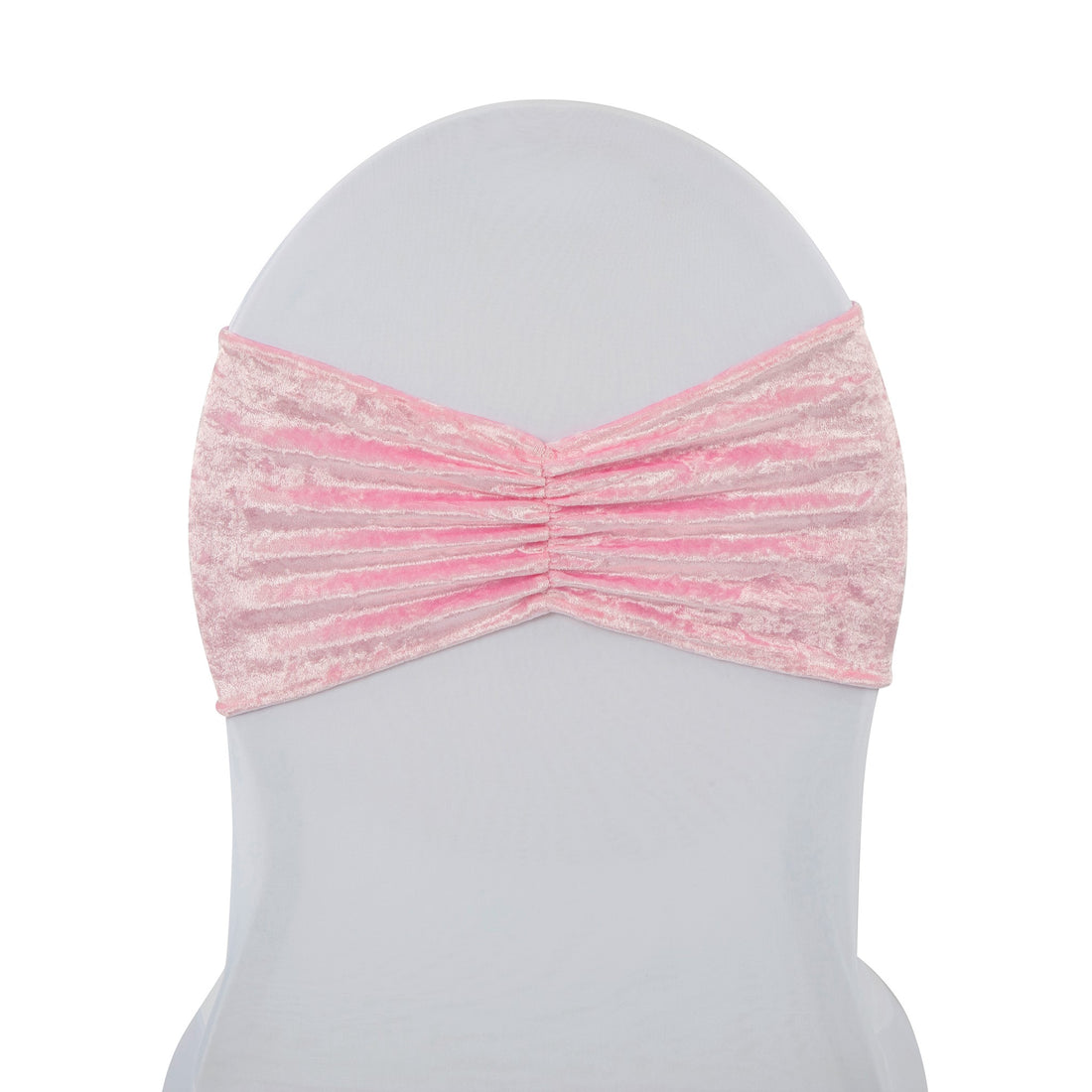 Velvet Ruffle Stretch Chair Band - Pink - CV Linens™