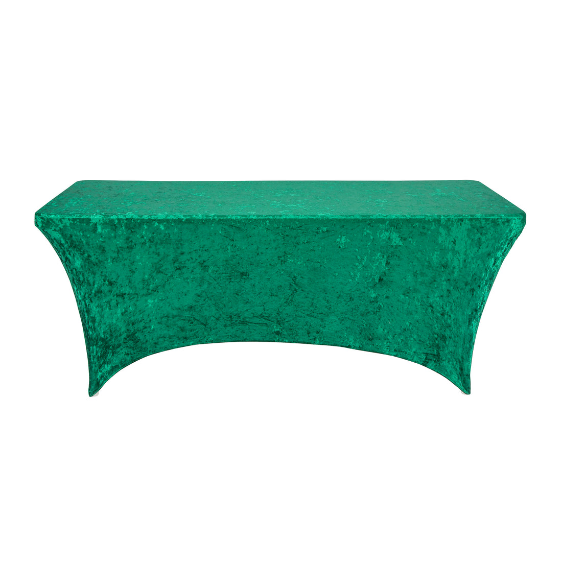 Velvet Spandex Table Cover 6ft Rectangle - Emerald Green - CV Linens™