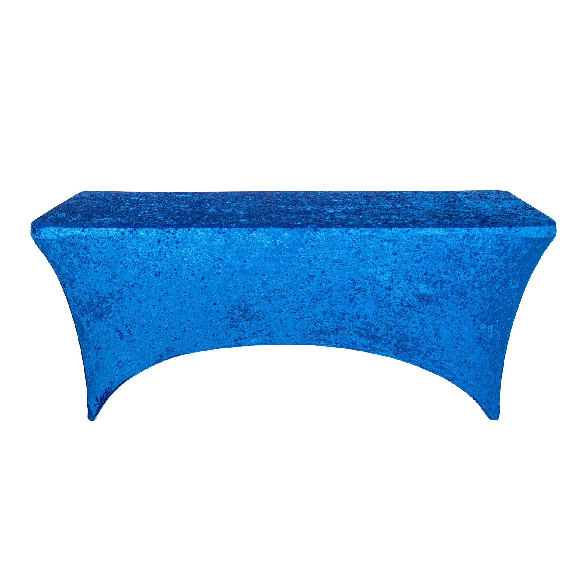 Velvet Spandex Table Cover 6ft Rectangle - Royal Blue