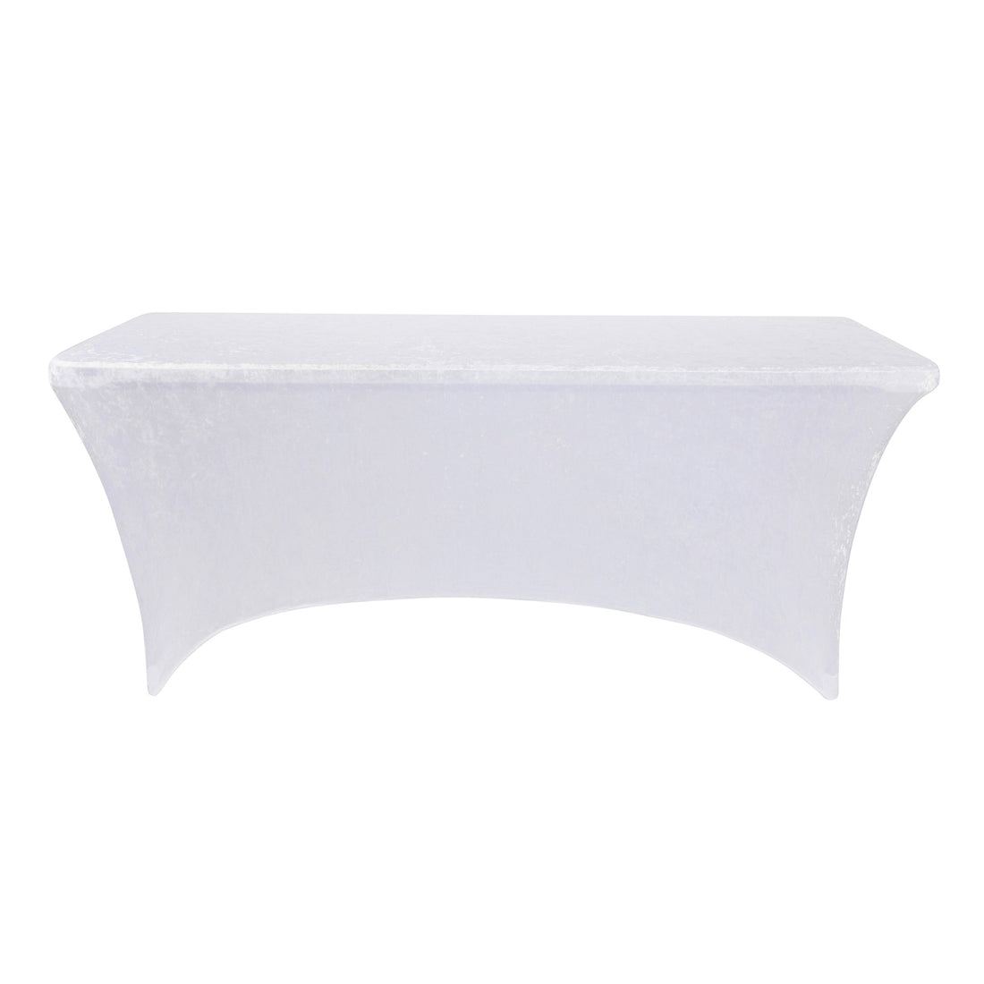 Velvet Spandex Table Cover 6ft Rectangle - White - CV Linens™