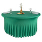 Wavy Spandex Table Cover 5ft Round - Emerald Green